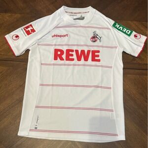FC Koln Hector #14 Uhlsport Soccer Jersey Bundesliga REWE White Mens L |W1‎